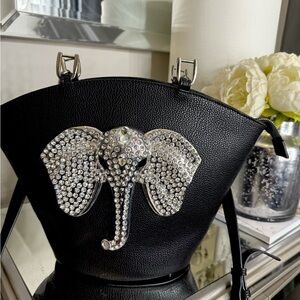 Sassy Jones Black and Silver Shoulder Bag